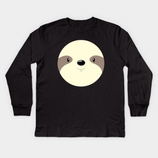 Sloth face Kids Long Sleeve T-Shirt